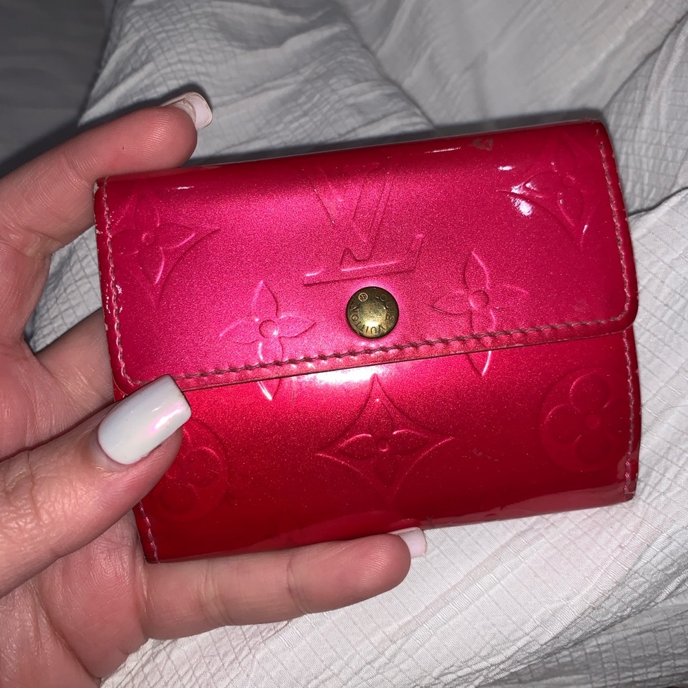 Louis Vuitton Pink Vernis Card Holder Wallet
